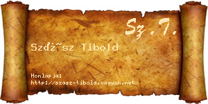 Szász Tibold névjegykártya